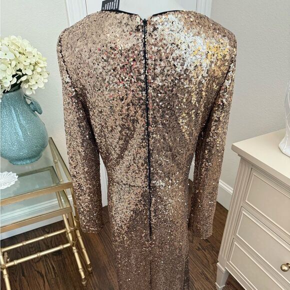 NWT Alex Marie
Chloe Boat Neck Long Sleeve Sequin Dress-QQ8 - Picture 5 of 6